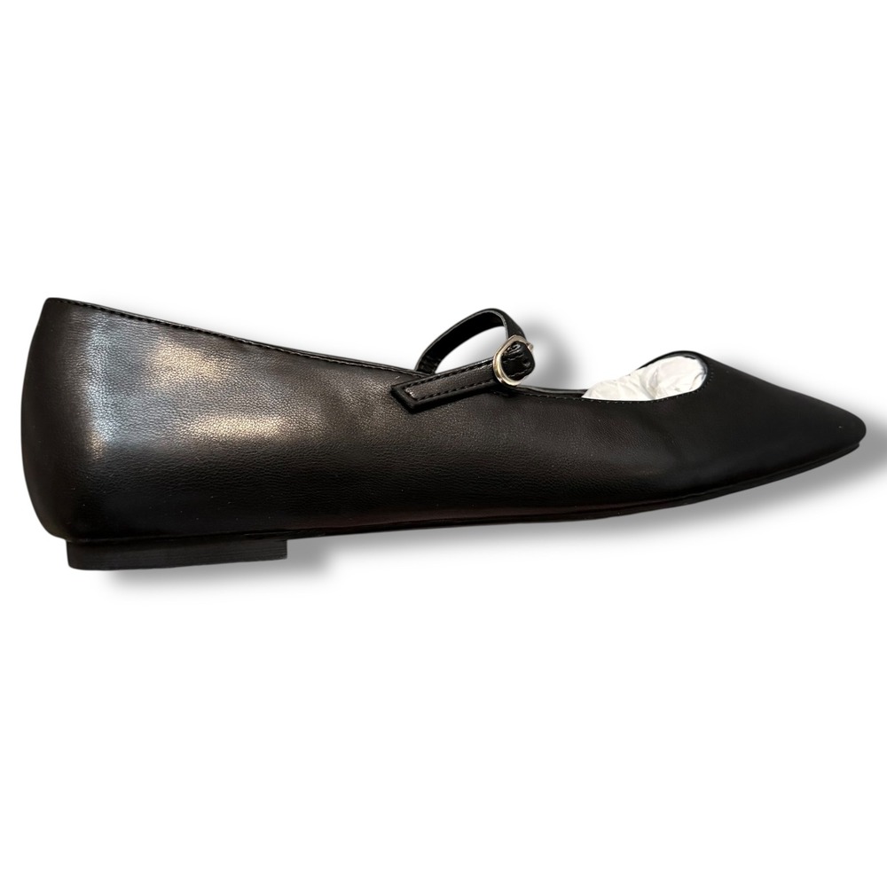 JustFab Ellidy Black Pointed Toe Mary Jane Flats Women Size 8.5 - Picture 11 of 16